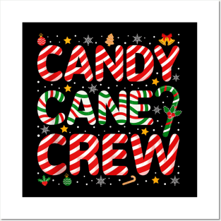 Candy Cane Crew - Funny Christmas Candy Cane - Xmas Pajamas Posters and Art